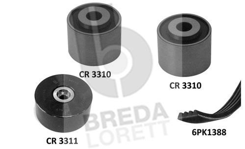 BREDA LORETT Поликлиновой ременный комплект KCA0015